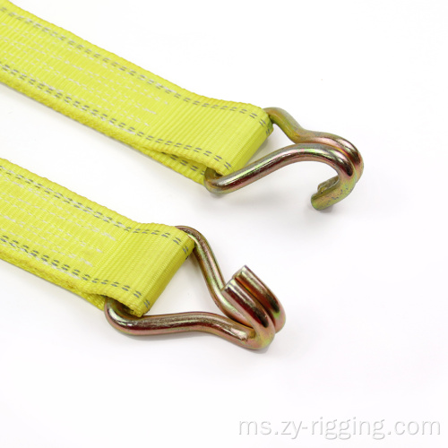 Ratchet tie down strap set webbing tie down